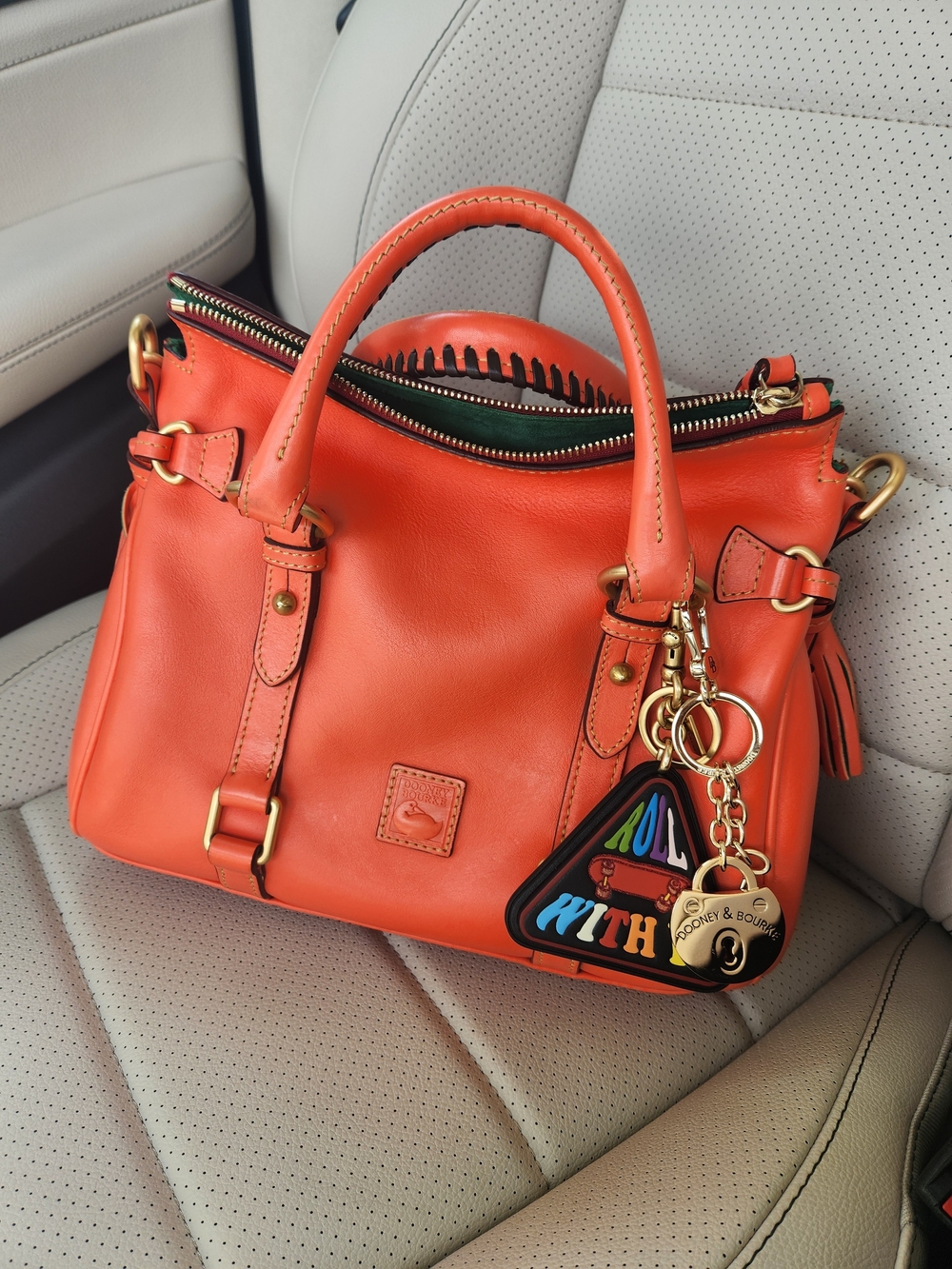 Dooney & Bourke FLORENTINE in Rare Color SALMON charm NOT Included